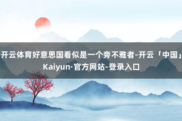 开云体育好意思国看似是一个旁不雅者-开云「中国」Kaiyun·官方网站-登录入口