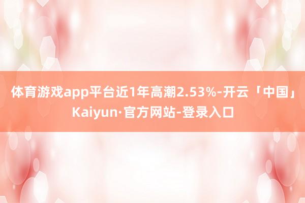 体育游戏app平台近1年高潮2.53%-开云「中国」Kaiyun·官方网站-登录入口