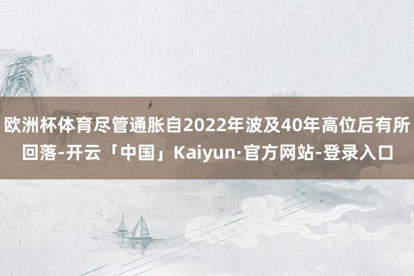 欧洲杯体育尽管通胀自2022年波及40年高位后有所回落-开云「中国」Kaiyun·官方网站-登录入口