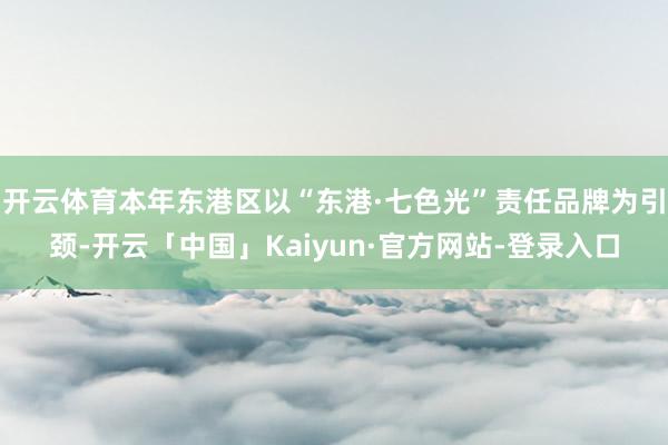 开云体育本年东港区以“东港·七色光”责任品牌为引颈-开云「中国」Kaiyun·官方网站-登录入口