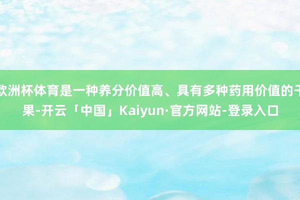 欧洲杯体育是一种养分价值高、具有多种药用价值的干果-开云「中国」Kaiyun·官方网站-登录入口
