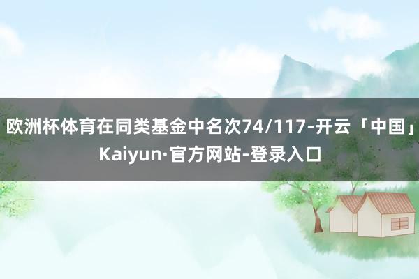 欧洲杯体育在同类基金中名次74/117-开云「中国」Kaiyun·官方网站-登录入口