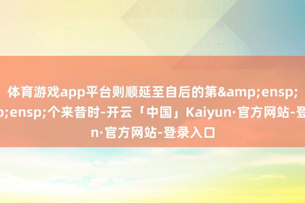 体育游戏app平台则顺延至自后的第 1 个来昔时-开云「中国」Kaiyun·官方网站-登录入口