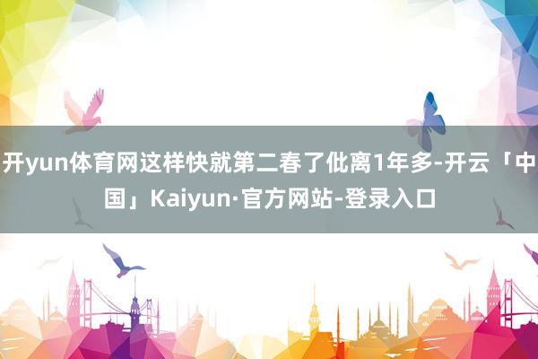 开yun体育网这样快就第二春了仳离1年多-开云「中国」Kaiyun·官方网站-登录入口