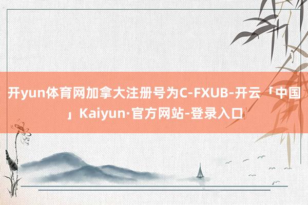 开yun体育网加拿大注册号为C-FXUB-开云「中国」Kaiyun·官方网站-登录入口