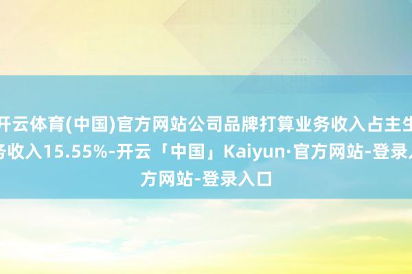 开云体育(中国)官方网站公司品牌打算业务收入占主生意务收入15.55%-开云「中国」Kaiyun·官方网站-登录入口